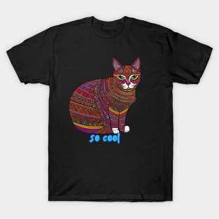 Beautiful, Colorful,  Bohemian Cat | T-Shirt